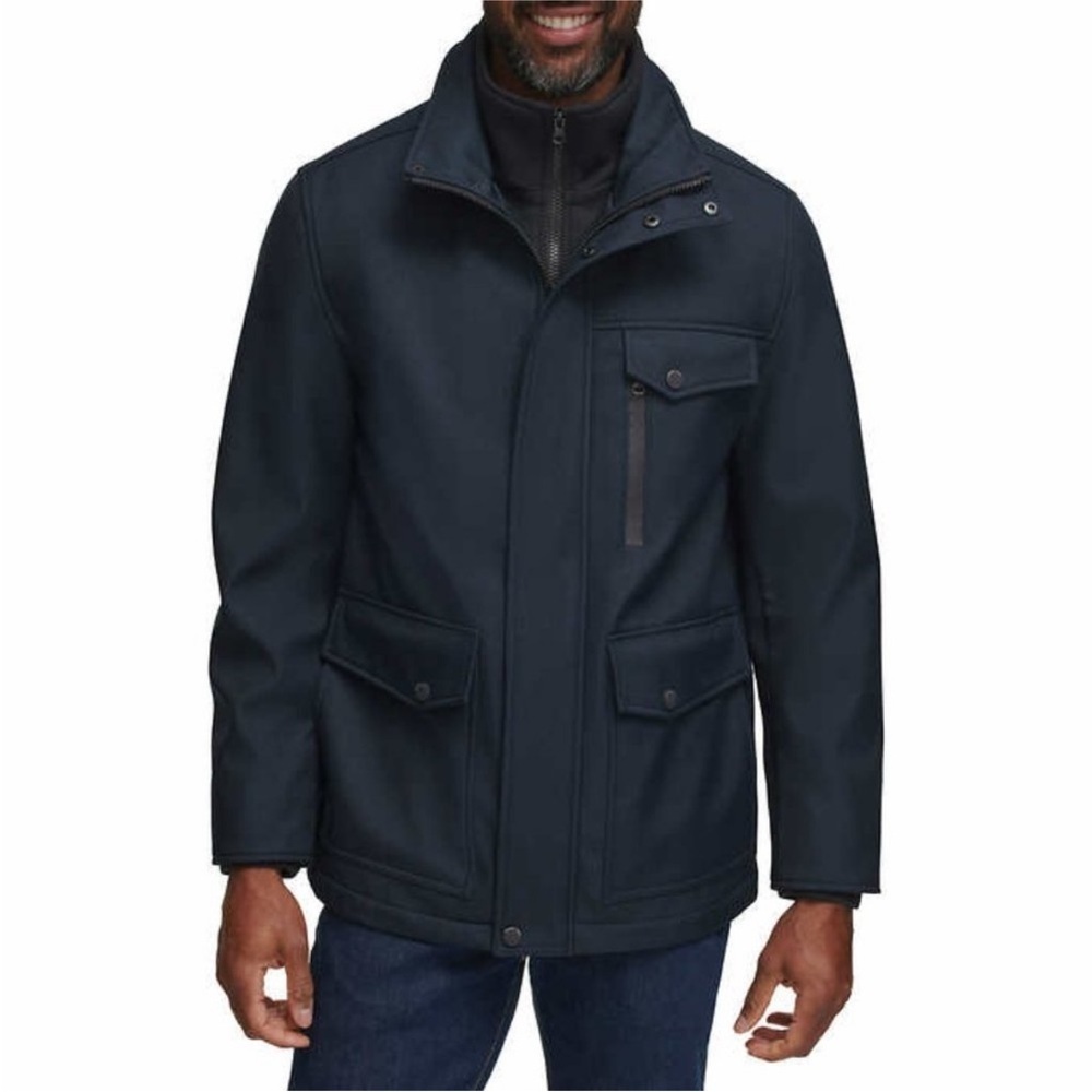 Andrew Marc Men's Textured Jacket   Color: Blue - Picture 2 of 3